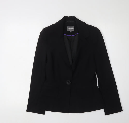 TM Lewin Women's Black Slim Fit Blazer Size 10