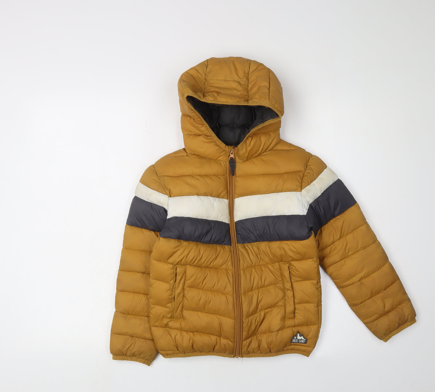 Vertbaudet Boys Brown Puffer Jacket - 9 Years, Winter, Hooded