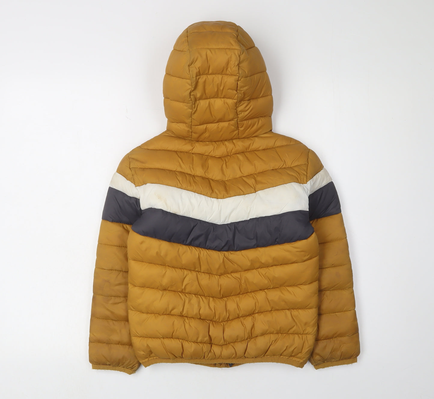 Vertbaudet Boys Brown Puffer Jacket - 9 Years, Winter, Hooded