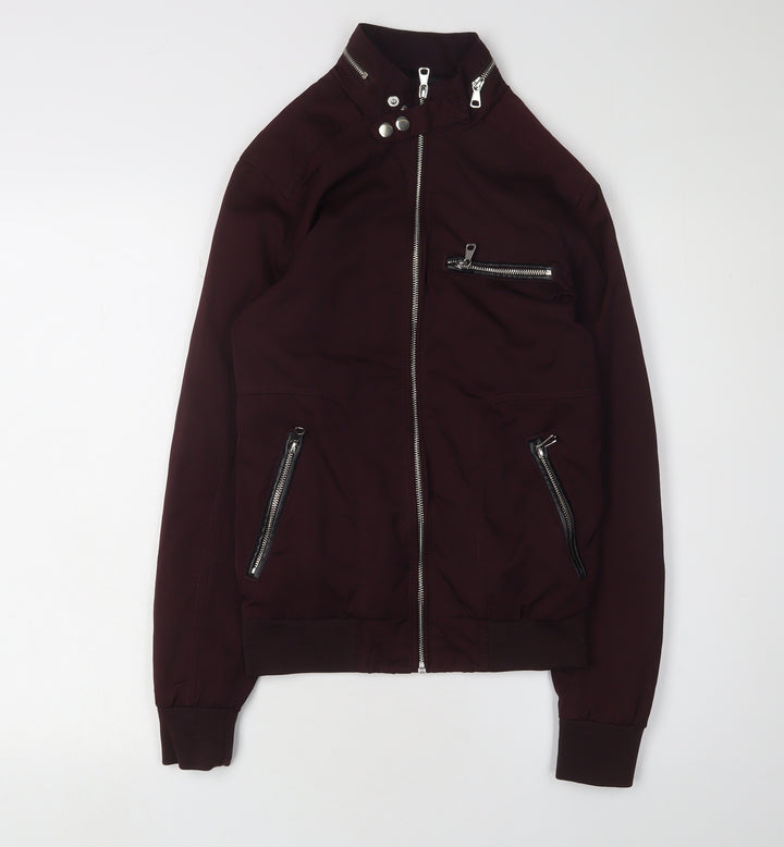 River Island Women’s Brown Motorcycle Jacket, 2XS