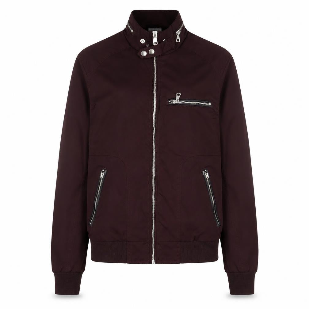 Front view of River Island Women’s Brown Motorcycle Jacket, 2XS