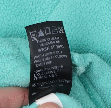 Marks and Spencer Women's Green Fleece Jacket Size 8