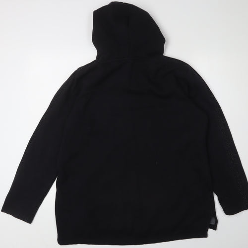 FatFace Women's Black Hoodie, Medium, Classic Cotton Blend