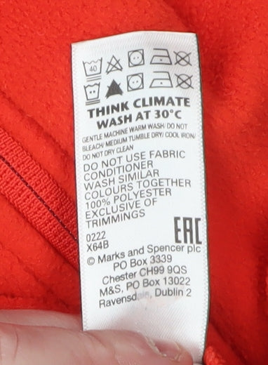 Marks and Spencer Women's Red Fleece Jacket Size 20