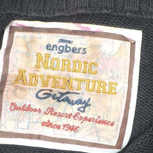 Engbers Men's Black M Full Zip Casual Jumper