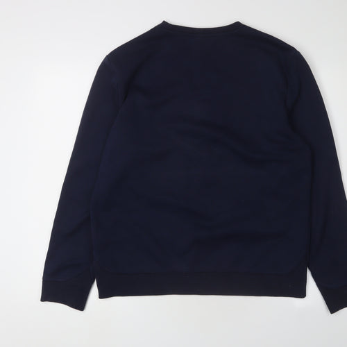 H&M Men's Blue Graphic Print Pullover Sweatshirt M