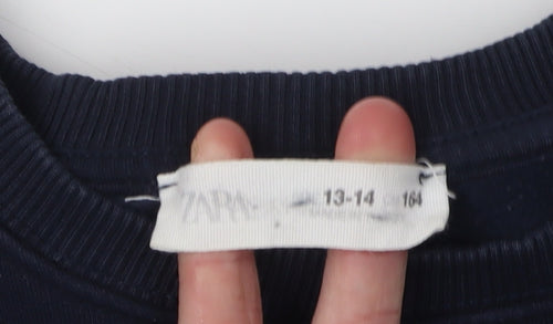 Zara Boys Multicoloured Pullover Sweatshirt 13-14Y, Casual Knit