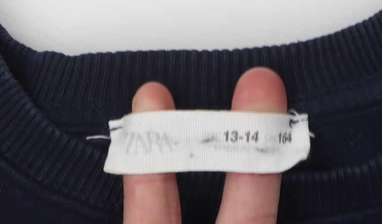 Zara Boys Multicoloured Pullover Sweatshirt 13-14Y, Casual Knit