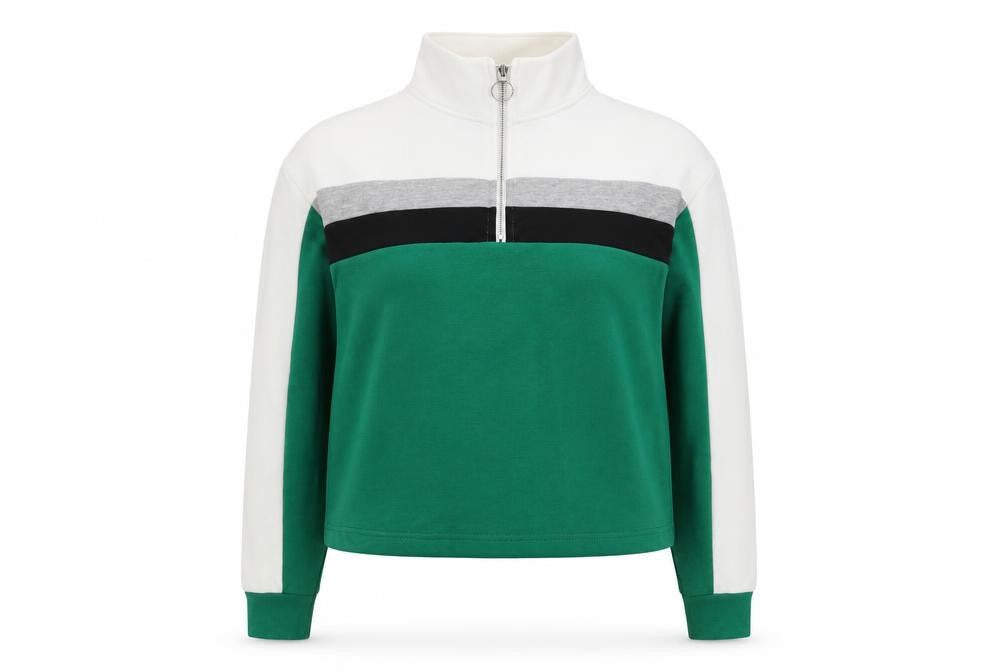 Front view of New Look Women's Green Pullover Sweatshirt, size 8