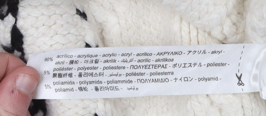 Zara Women’s Ivory Cable-Knit Pullover Jumper Size 6