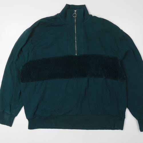 Topman Unisex Green Oversized Sweatshirt XL