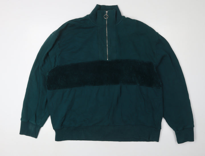 Topman Unisex Green Oversized Sweatshirt XL