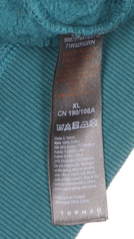 Topman Unisex Green Oversized Sweatshirt XL