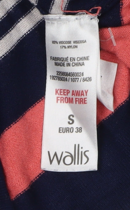 Wallis Women's Blue Striped Knee Length Shift Dress