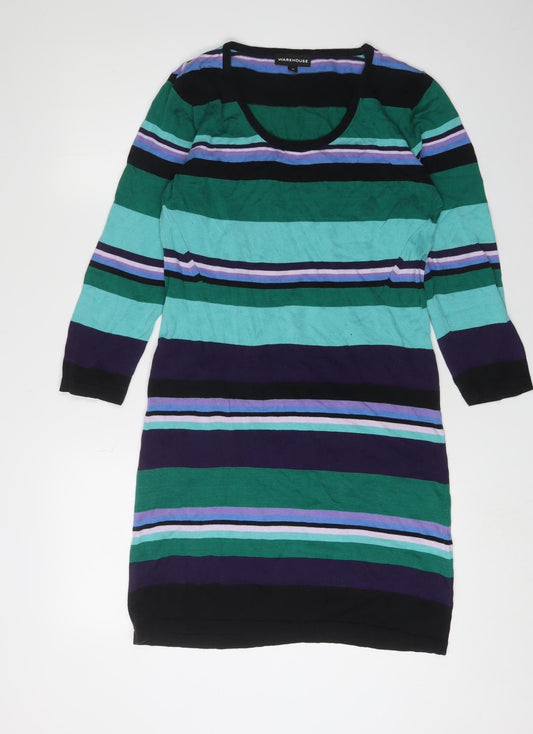 Warehouse Women's Multicoloured Striped Shift Dress