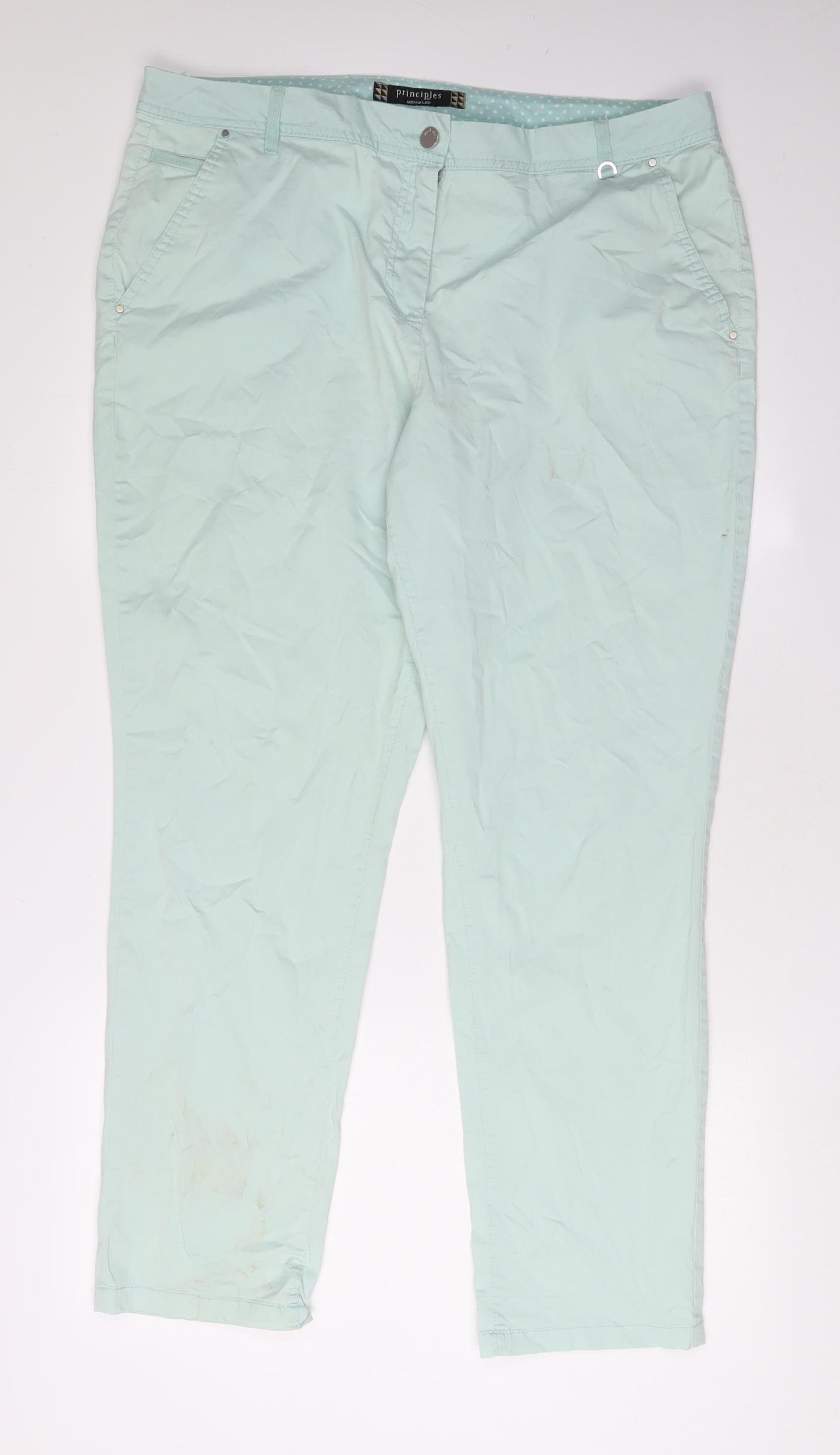 Principles Women's Green Straight Jeans Size 16