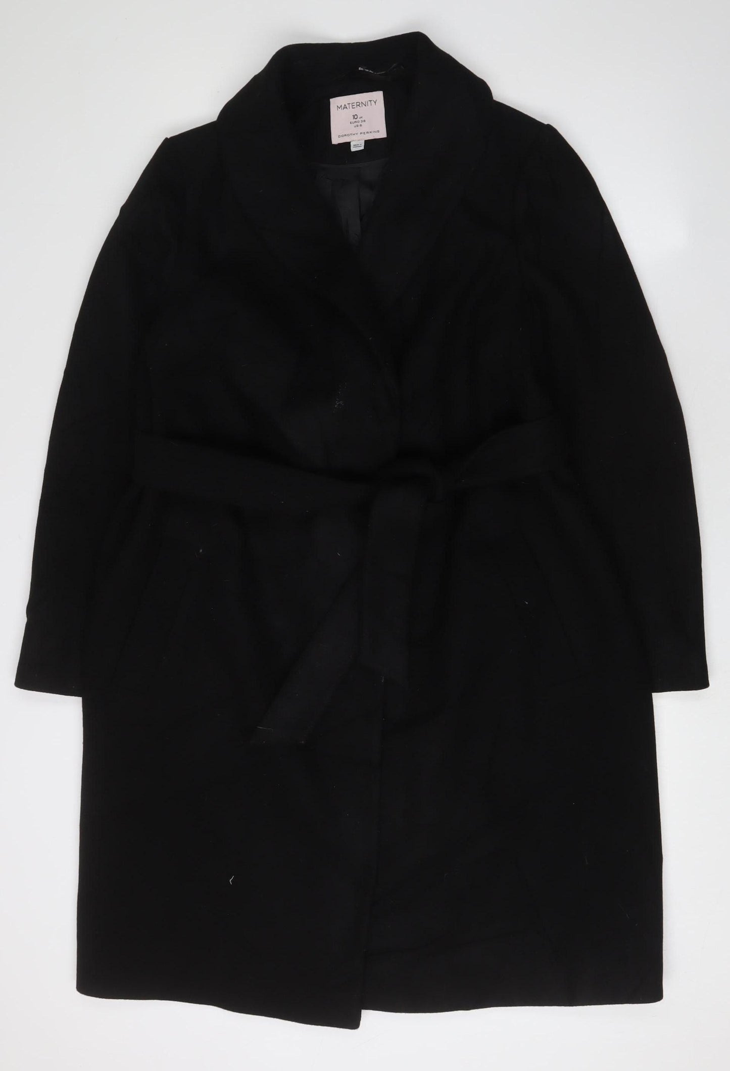Dorothy Perkins Women's Black Maternity Coat Size 10