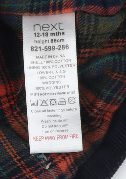 Next Unisex Black Hooded Jacket 12-18 Months