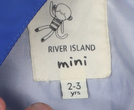 River Island Boys Blue Bomber Jacket 2-3 Years