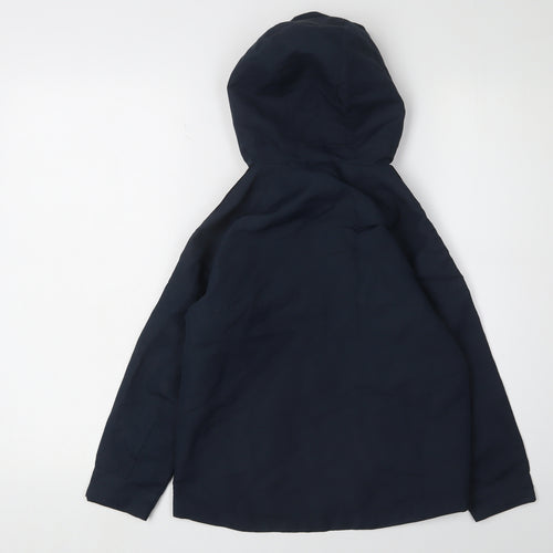 Next Boys Blue Hooded Jacket 7 Years with Zip Pockets