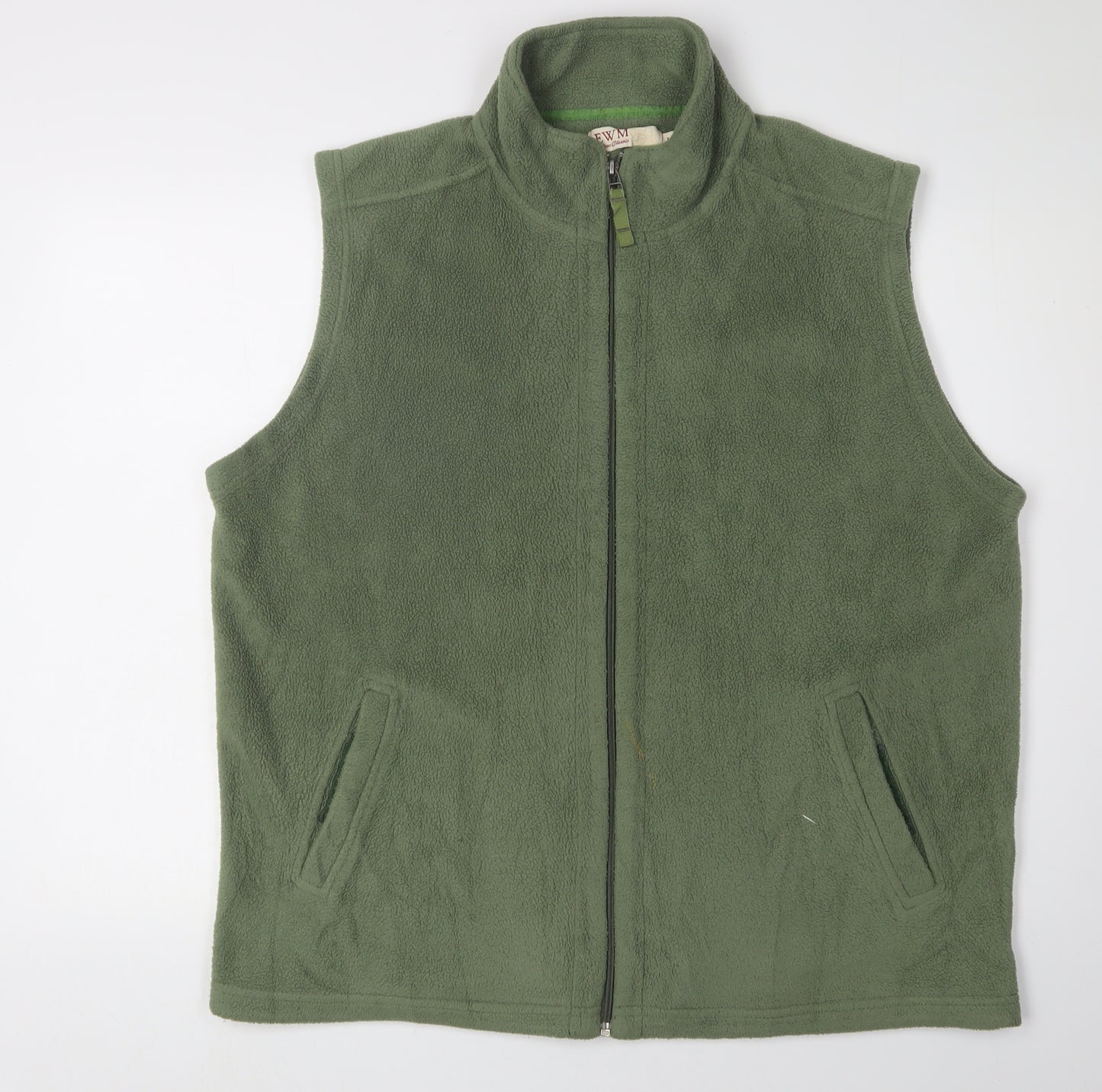 EWM Men's Green Full Zip Waistcoat - Size L