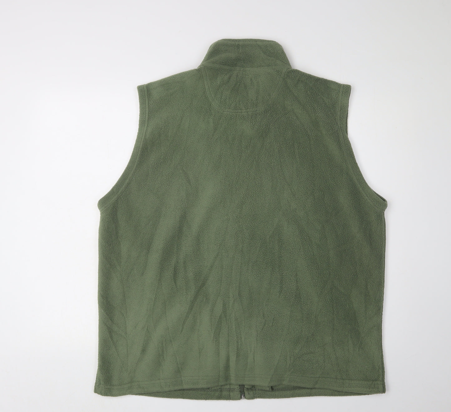 EWM Men's Green Full Zip Waistcoat - Size L