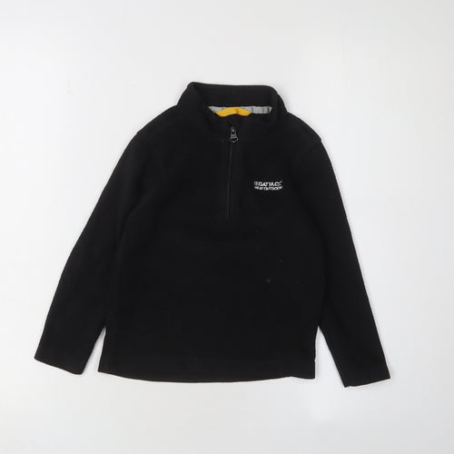 Regatta Boys Black Fleece 1/4 Zip Sweatshirt, Size 6-7