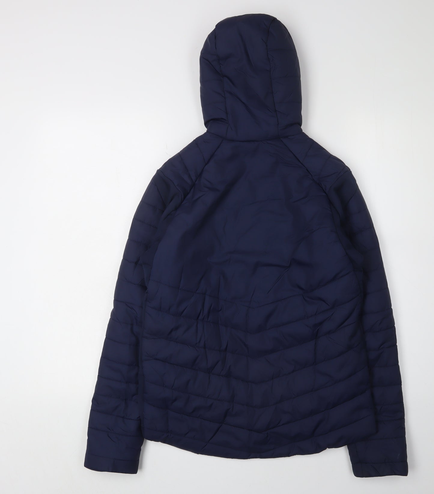 Decathlon Boys Blue Puffer Jacket, Size 14, Hooded Winter Outerwear