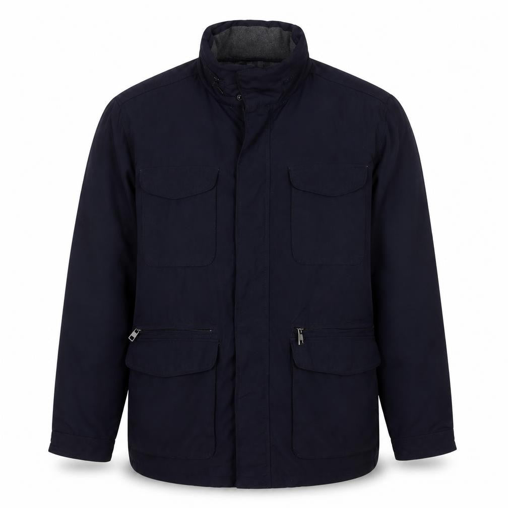 Front view of Matalan Men's Blue Military Jacket Large