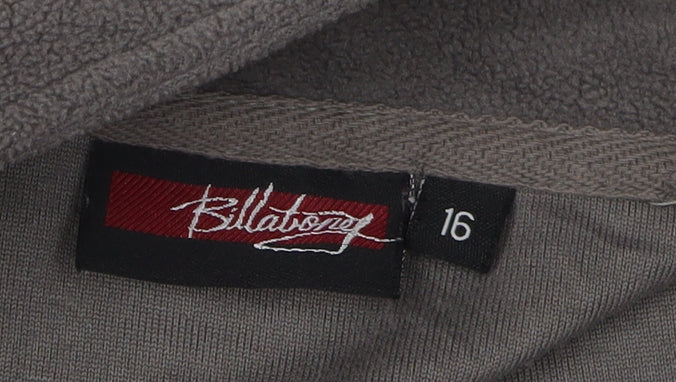 Billabong Grey Women's Henley Sweatshirt Size 16