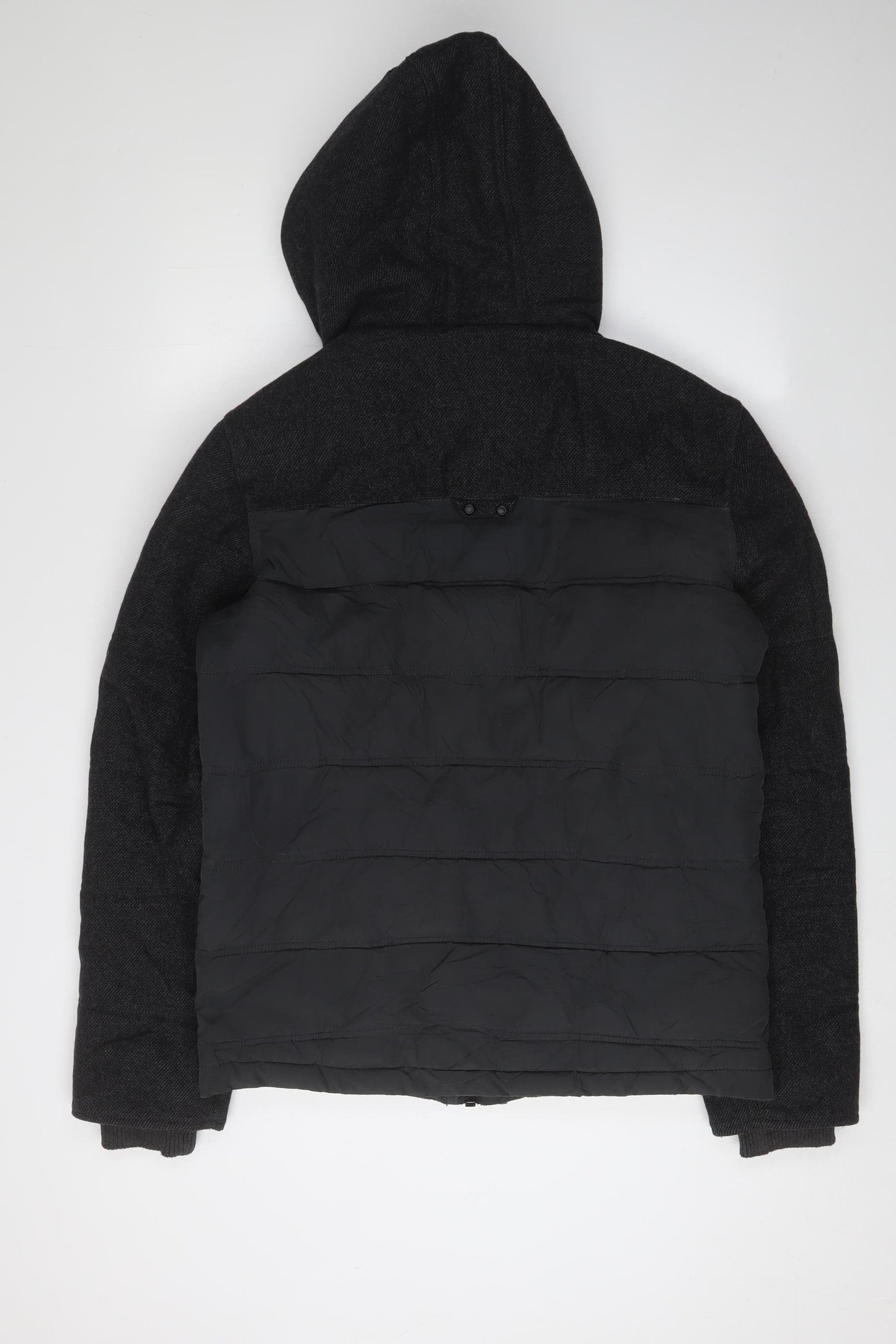 Next Black Men's Hooded Jacket S, Regular Fit