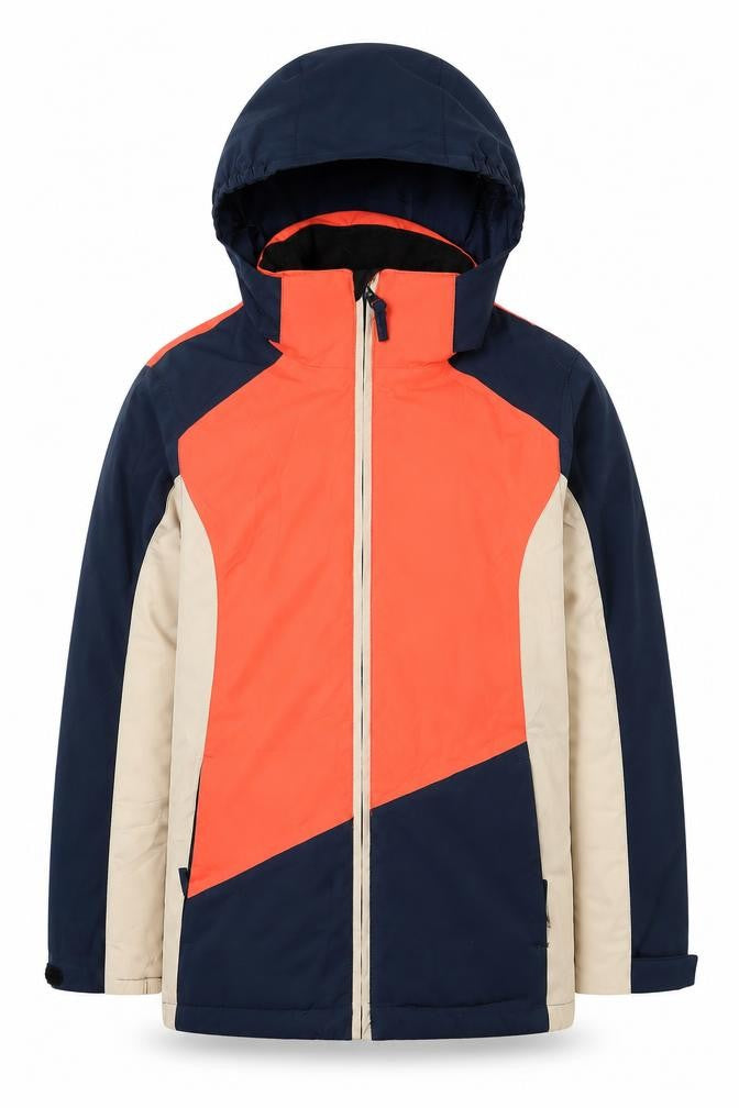 Front view of Crane boys’ colourblock puffer jacket, 9-10 years, autumn/winter