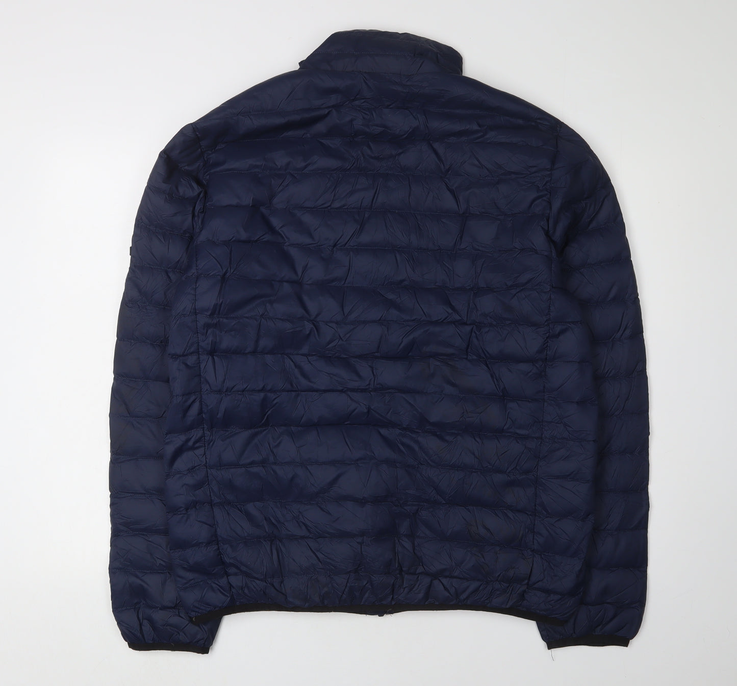 TOG24 Men's Blue Puffer Jacket L Stand-Up Collar