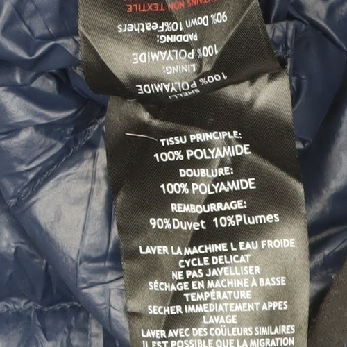 TOG24 Men's Blue Puffer Jacket L Stand-Up Collar