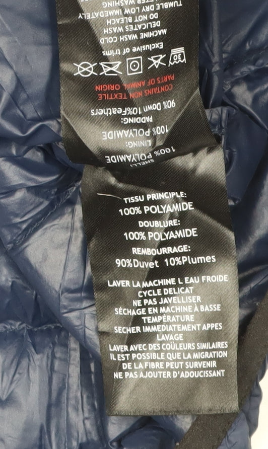 TOG24 Men's Blue Puffer Jacket L Stand-Up Collar