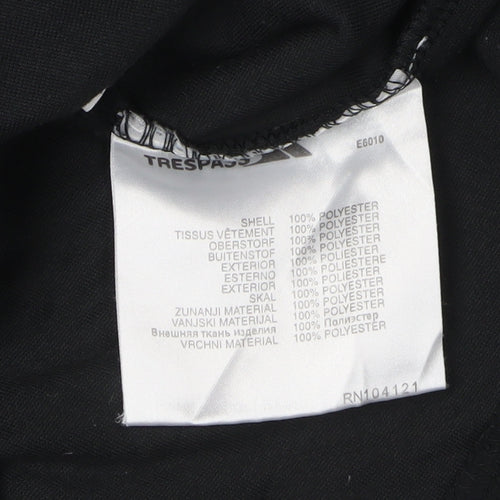 Trespass Men's Black 1/2 Zip Fleece Sweatshirt Size S