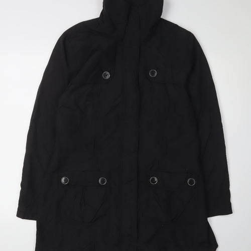 BHS Women's Black Long Overcoat Size 14