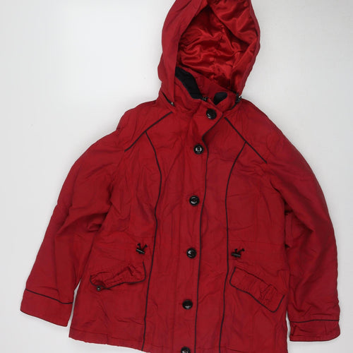 Marks and Spencer Women's Red Rain Coat M, Waterproof