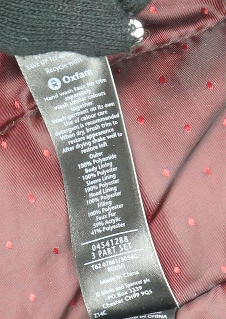 Marks and Spencer Women's Red Rain Coat M, Waterproof