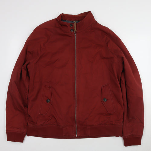 Next Men's Red XL Bomber Jacket with Zipped Pockets