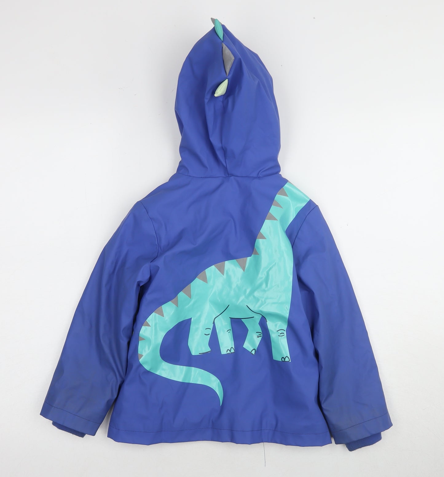 Marks and Spencer Boys Blue Dinosaur Rain Coat 6-7 Years