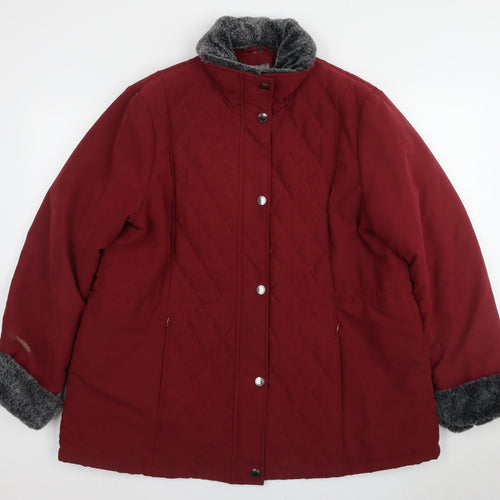 First Avenue Women's Red Quilted Jacket Size 22