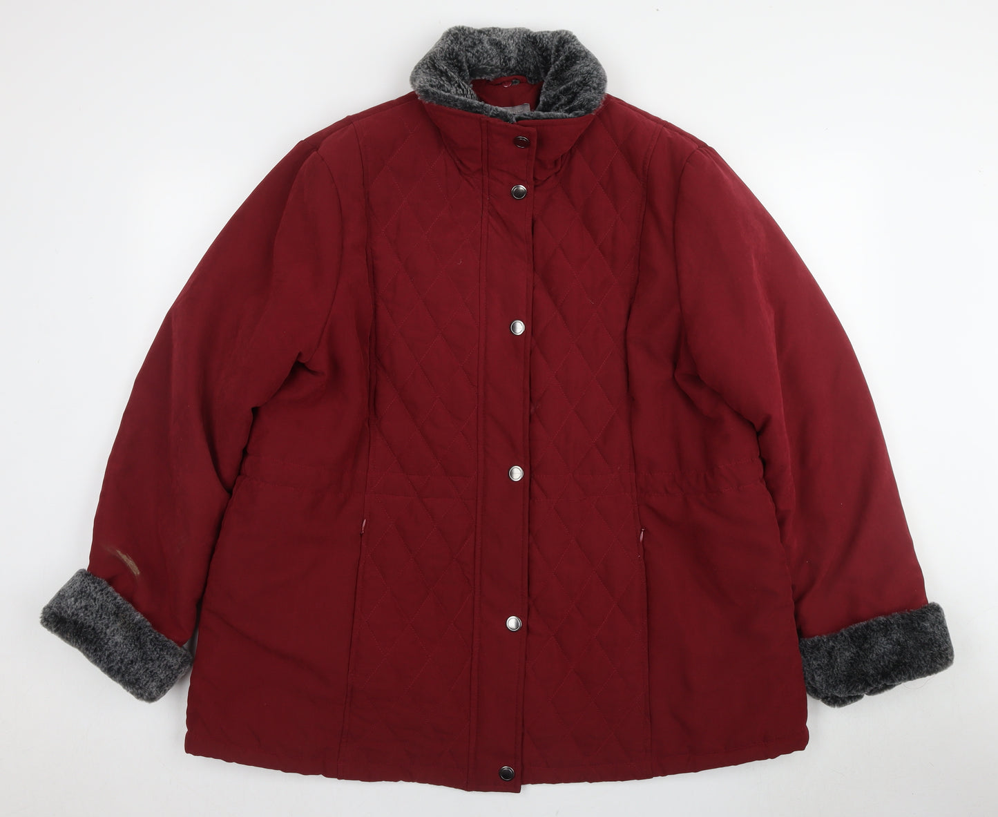 First Avenue Women's Red Quilted Jacket Size 22