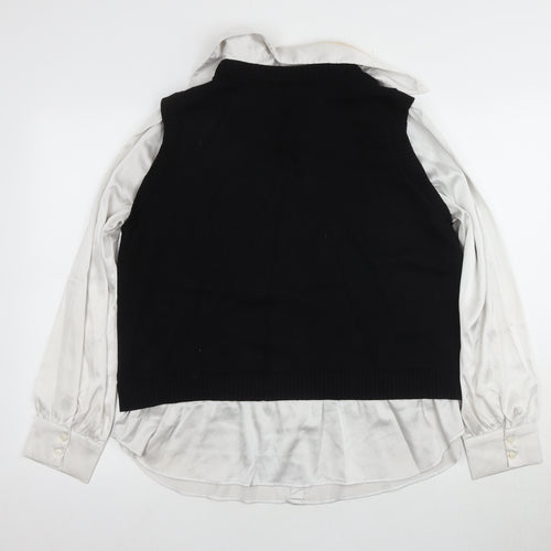 Next Women's Black Vest Jumper, Size 16