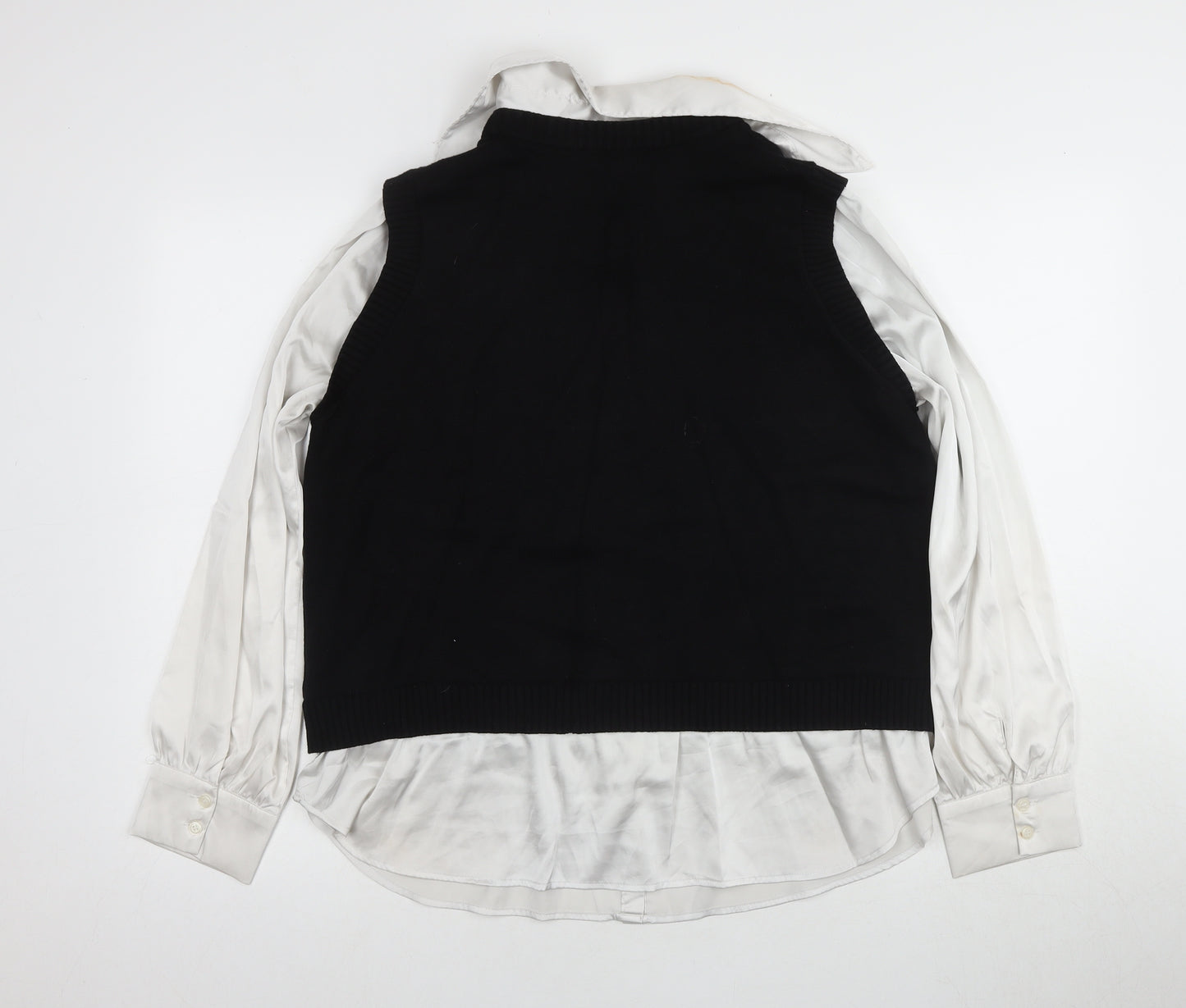 Next Women's Black Vest Jumper, Size 16