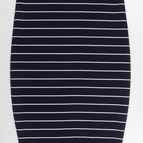 Monsoon Women's Blue Striped Pencil Skirt Size S
