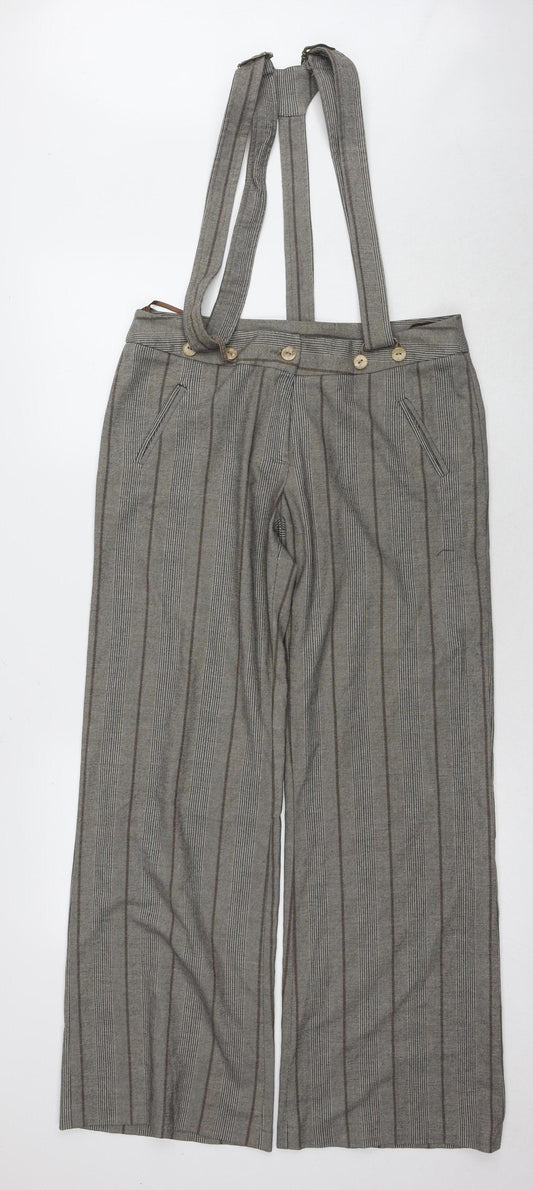 Miss Selfridge Women’s Grey Striped Trousers Size 12