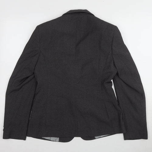 Marks and Spencer Women Grey Blazer Size 10 Regular Fit