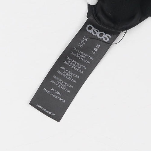 ASOS Women's Black Jacket Size 18 Casual All Seasons