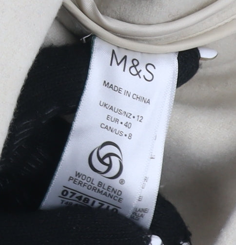 Marks and Spencer Beige Hooded Duffle Coat, Size 12